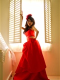 Jill weitingpeng's wedding dress red beauty photo set(4)